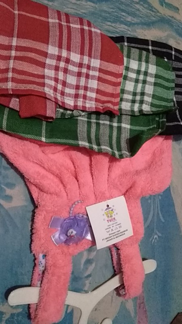 Murah 3pc Lap Piring Kotak / Serbet / Lap Piring Warna Terang