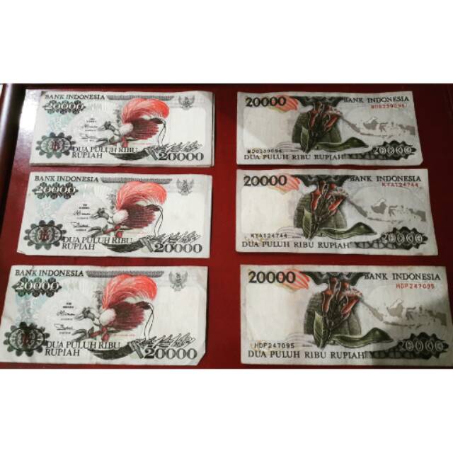 Uang Kuno 20.000 cendrawasih