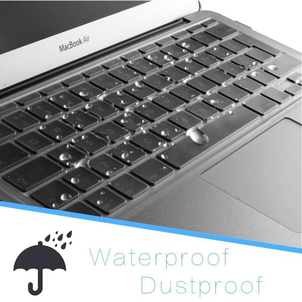 Silicone Keyboard Cover Protector Skin MacBook Air 13 inch A1466 A1369 2010-2017 &amp; Compatible with MacBook Pro 13/15 inch with/Without Retina Display, 2015 or Older Version