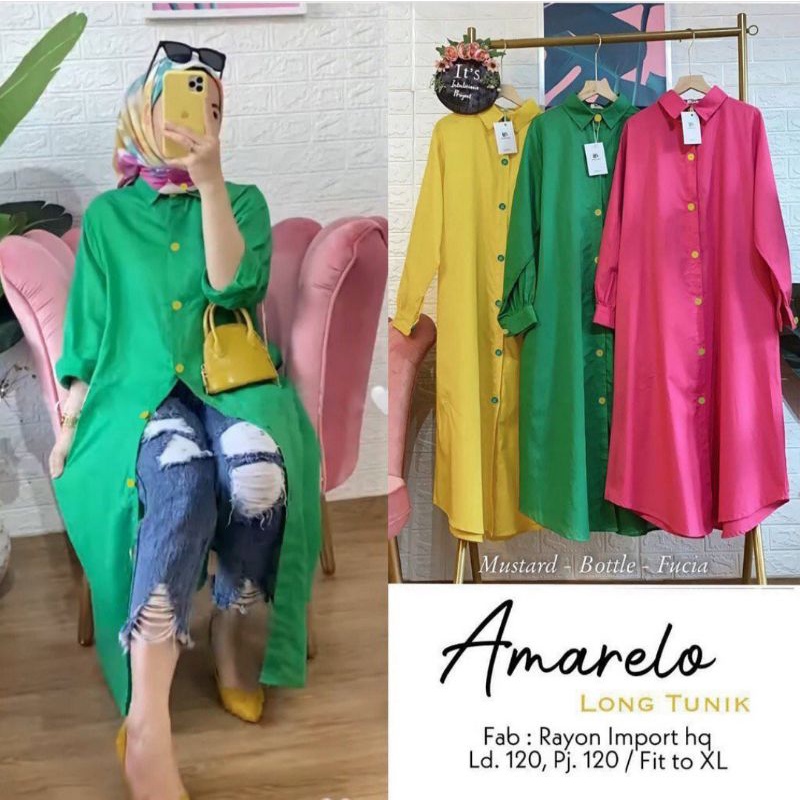 TUNIK TERBARU WANITA AMERELO LONG TUNIK BAJU WANITA MUSLIM KEKINIAN FASHION MUSLIM WANITA TERBARU TUNIK GANTUNG PAKAIAN WANITA MUSLIM TERBARU OUTFIT WANITA MUSLIM BAJU SEMI WANITA TUNIK HIJAB PAKAIAN SET HIJAB BAJU KONDANGAN MUSLIM BUSANA MUSLIM WANITA