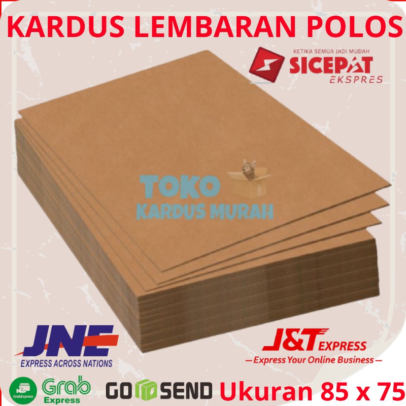 

Kardus Polos Box Karton Lembaran Layer Sheet Tebal 3mm Single Wall Harga 1 Lembar Partisi 85 x 75