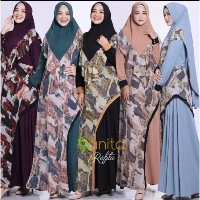 GAMIS SANITA RAFITA/ gamis wanita kekinian / gamis inayah / gamis syari