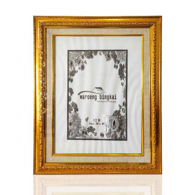 Frame Bingkai Pigura Foto 12r 30x40 Cm Ukir Double Linen Shopee Indonesia