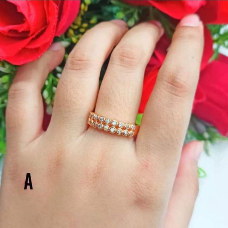 Cincin Dewasa Pertama zircon perhiasan wanita Korea (COD)