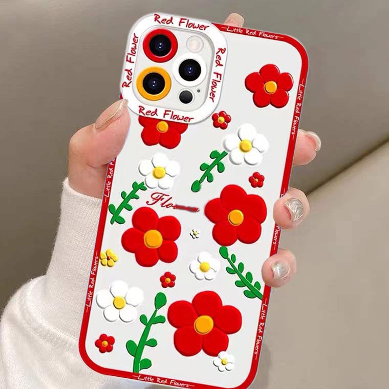 Soft Case Silikon TPU Transparan Motif Bunga Untuk Iphone 14 13 12 Mini 11 10 Pro XS Max X XR 8 7 6 6S Plus SE 2020