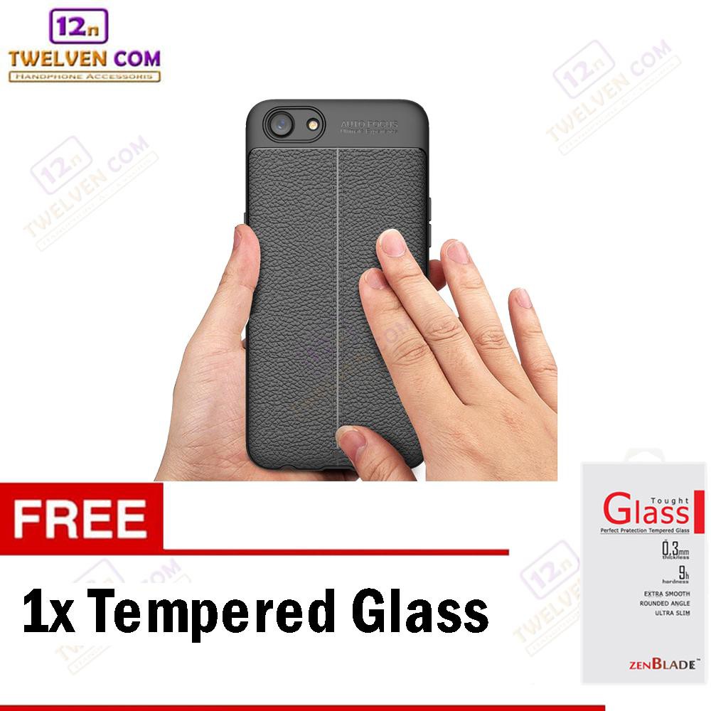 Case Auto Focus Softcase Casing for Oppo A83 - Hitam + Free Tempered Glass