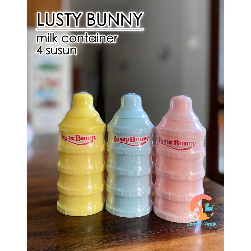 LUSTY BUNNY Milk Container - Takaran Susu 4 Susun (Pastel Series)