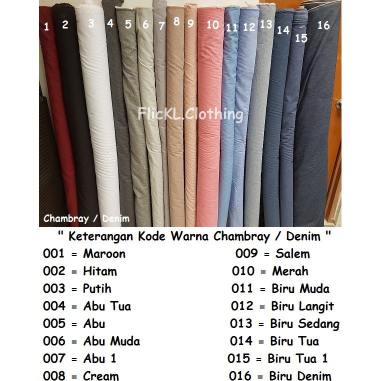 Bahan Kain Stanford Denim Chambray Denim 6oz Katun Cotton Kemeja Casual Polosan Kantor Shopee Indonesia