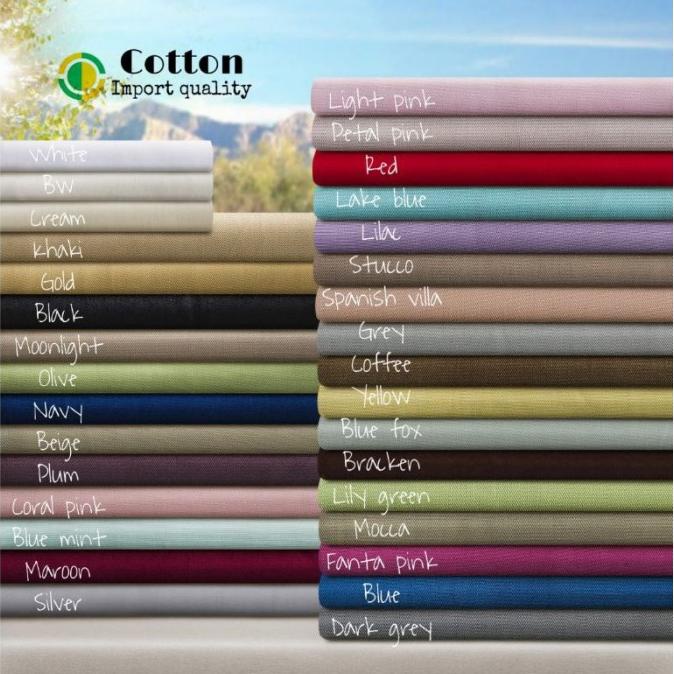 sarung bantal katun jepang polos