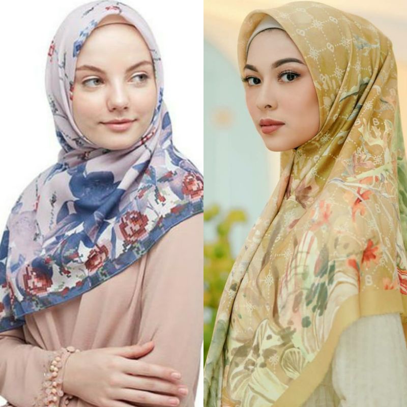 BUNDLING Preloved Leive Scarf dan NEW Xanadu Honey XL Ria Miranda Buttonscarves