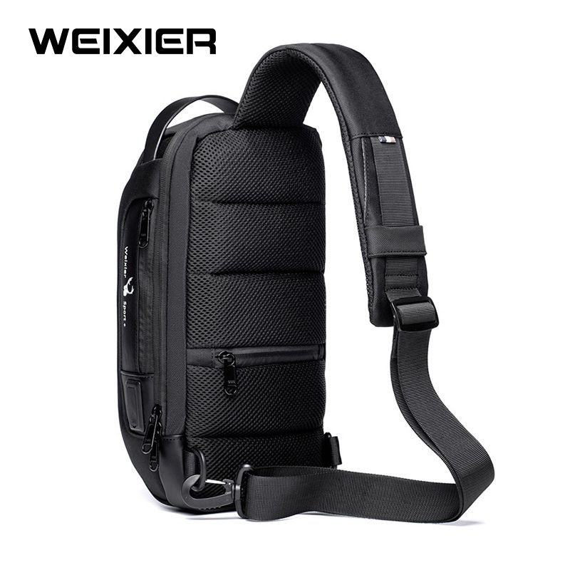 WEIXIER 9529 Tas Selempang Pria Shoulder Bag USB Port Anti Maling WK-SBY