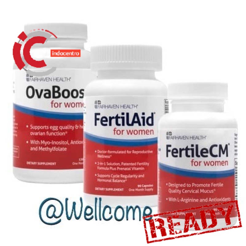 PAKET KESUBURAN WANITA: FERTILECM + FERTILEAID + OVABOOST