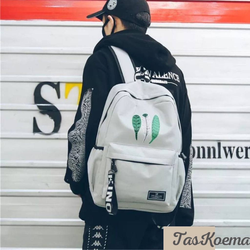 [COD] Ransel Backpack Polos Warna Solid Tas Sekolah SD SMP SMA Kapasitas Besar Trendy Korean Style TasKoema