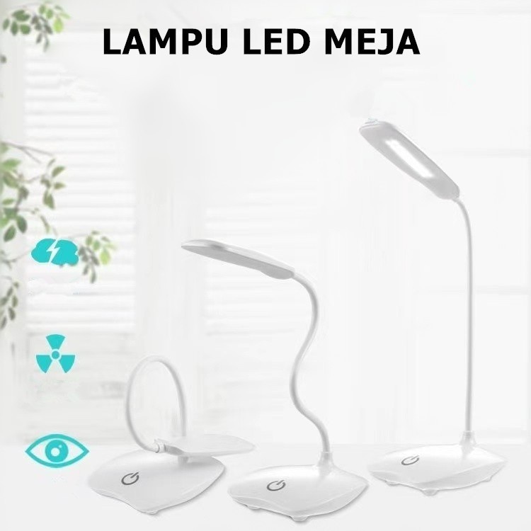 Lampu Meja Belajar Sentuh Leher Fleksibel Led Mode