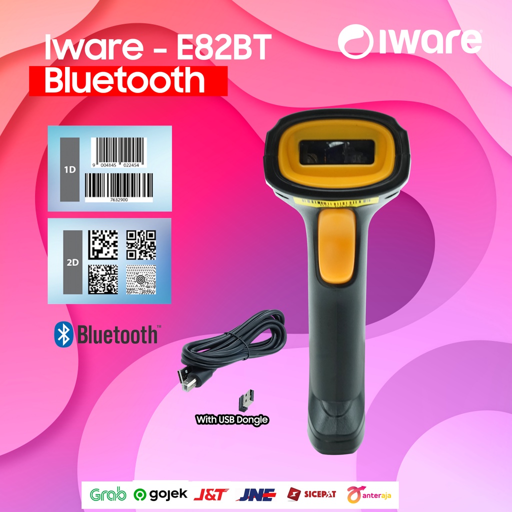 Scanner Barcode Bluetooth Iware BS E82BT - Scanner Brcode 2D