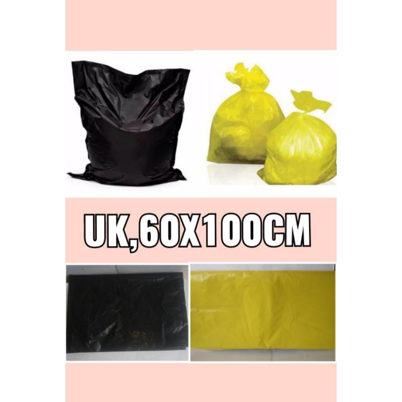 Plastik Sampah 80x100 isi 10 lembar/Trash Bag/Kantong Sampah/Kantong plastik sampah/Kantong hitam