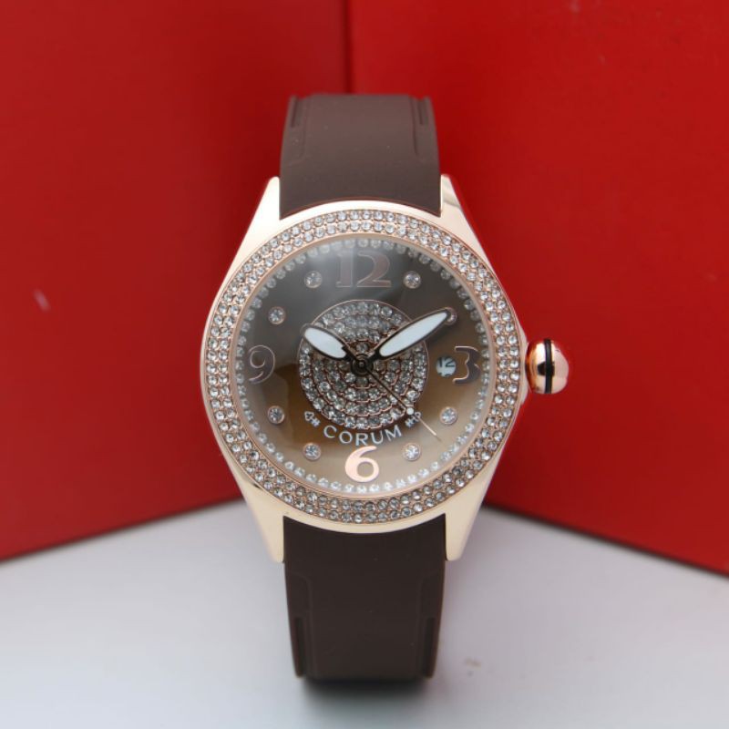 jam tangan terlaris CORUM 4cm. 180rb. case rosegold