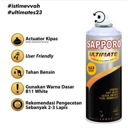 Cat Semprot Sapporo Ultimate S23 Orange Yellow / Sapporo Spray / Pilok / Pylox