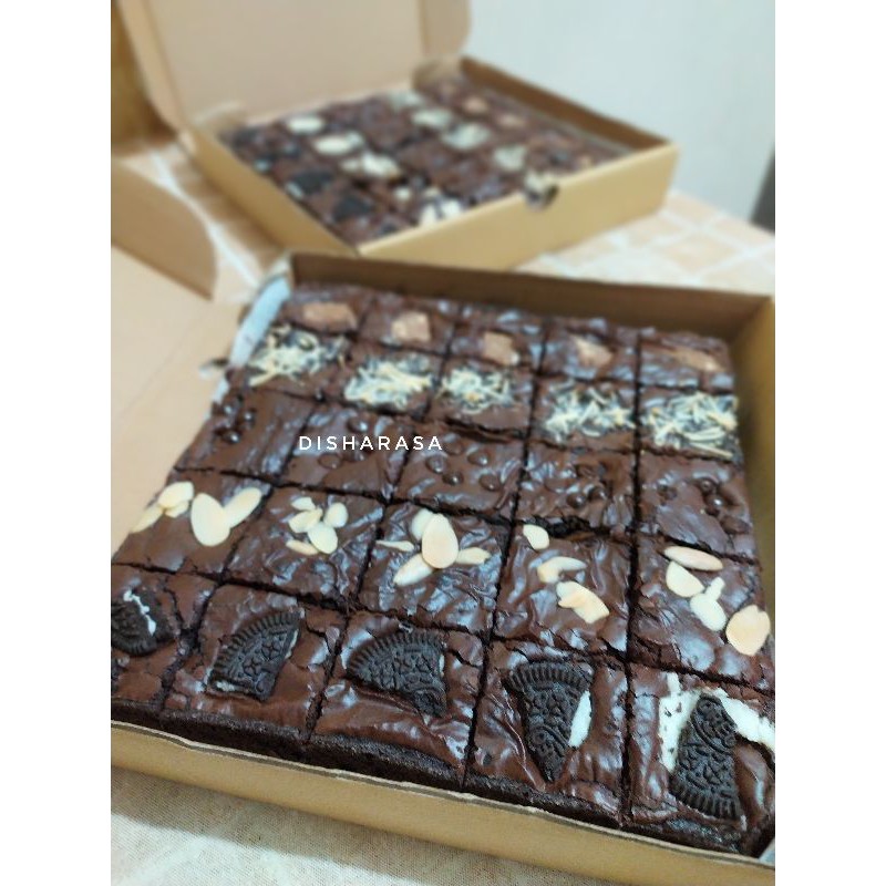 

kue coklat brownies potong | Brownies Sekat