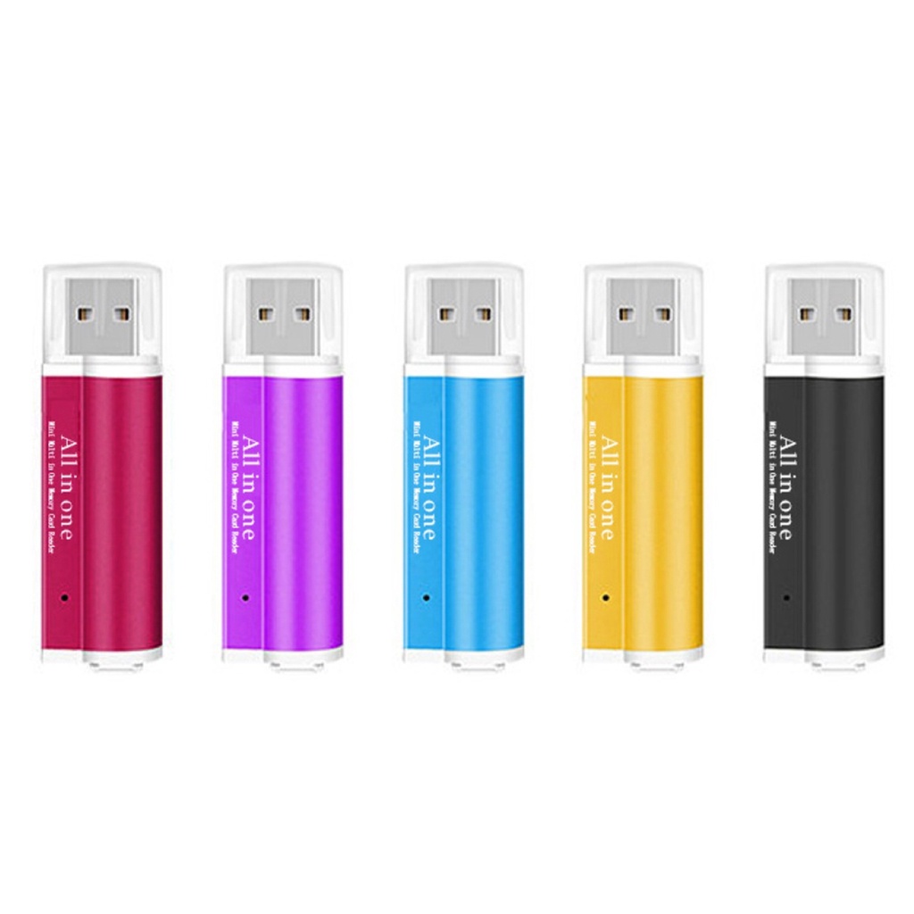 4 in 1 Adapter Card Reader Mini Portable USB TF / MS / M2 Untuk Komputer
