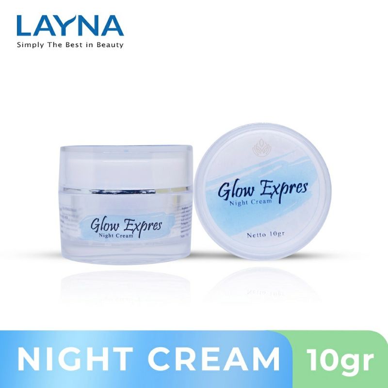 NIGHT CREAM GLOW EXPRES KRIM PEMUTIH WAJAH GLOWING AMPUH AMAN