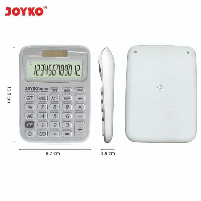 

HJK Kalkulator Meja JOYKO CC 32 / Calculator JOYKO CC-32 / Alat Hitung Dagang ( PCS )