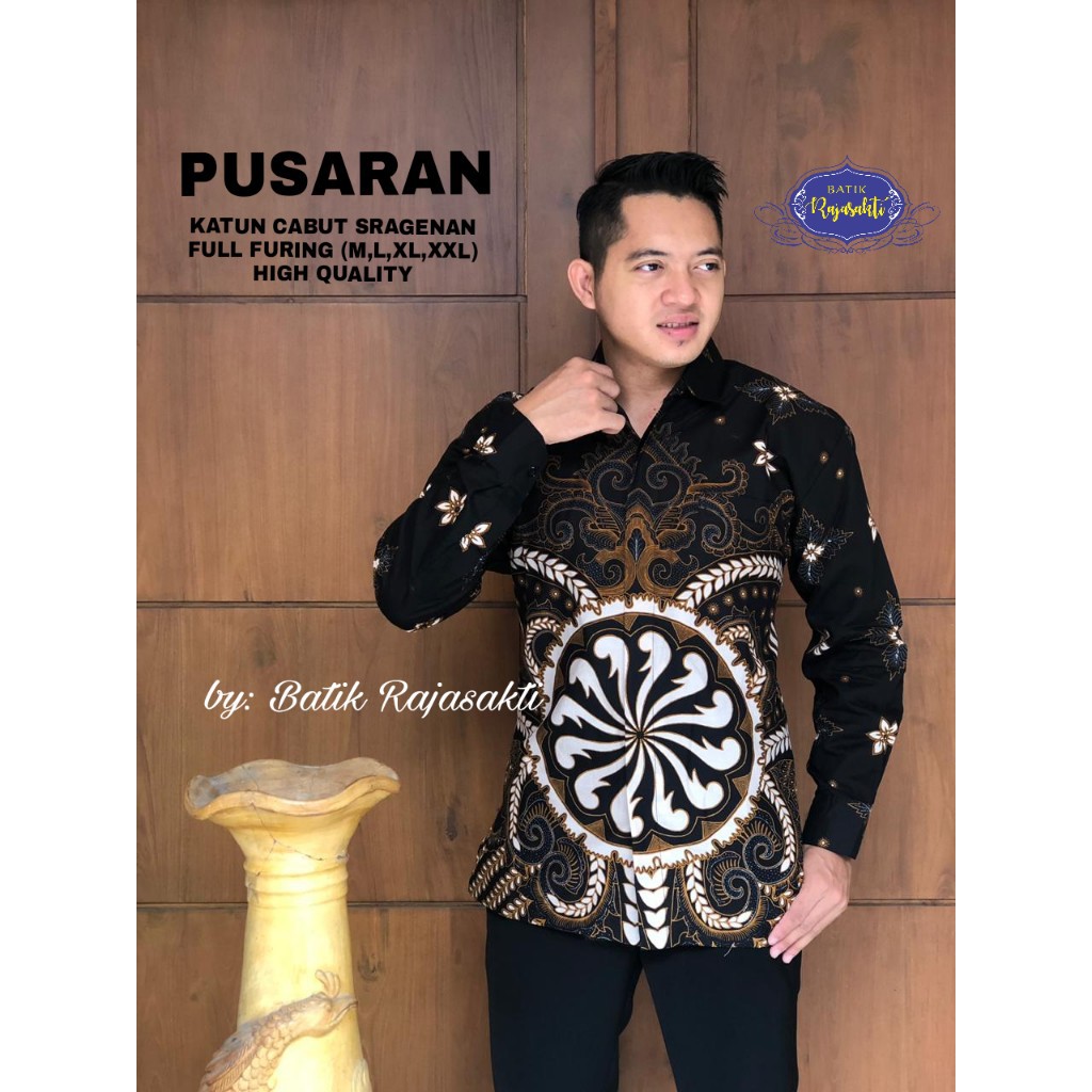 PUSARAN RAJASAKTI KEMEJA BATIK SOLO PRIA LENGAN PANJANG LAPIS FURING ATASAN BATIK PREMIUM MODERN KATUN HALUS BAHUWIRYA  BANAMITRA BANAMITRA PUTIH BANGSAWAN BAYU PUTRA BERLIAN BIRU BHARATAYUDA BIMASENA BIRENDRA BIRU INDAH BRAHMAKERTA BRAHMAKERTA MERAH