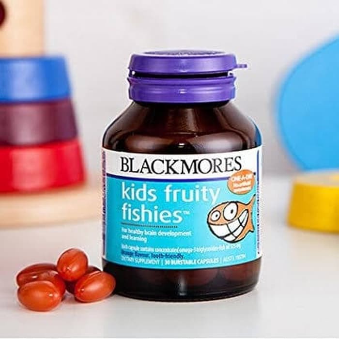 Blackmores Kids Fruity Fishies 30 Kapsul Kalbe BPOM DHA Omega 3 ANAK omg