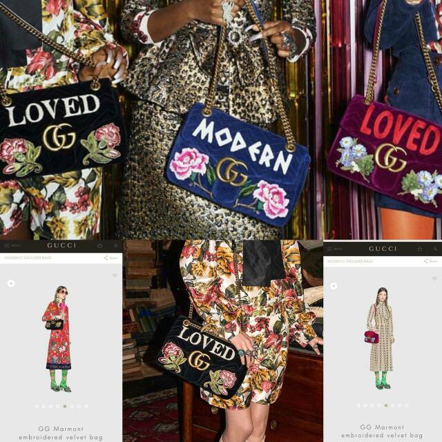 gucci marmont embroidered bag