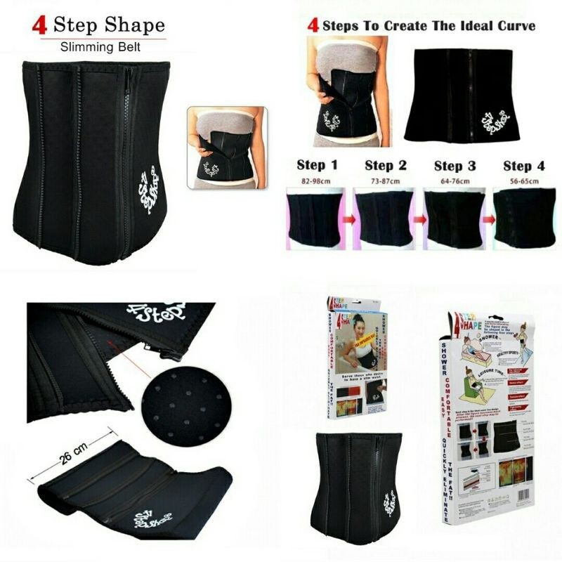 SHAPEWEAR KORSET SLIMMING BELT Korset Pelangsing Perut Buncit Pembakar Lemak Pria Wanita Stagen Ibu Melahirkan Dengan Pengait Resleting Bahan Neoprene