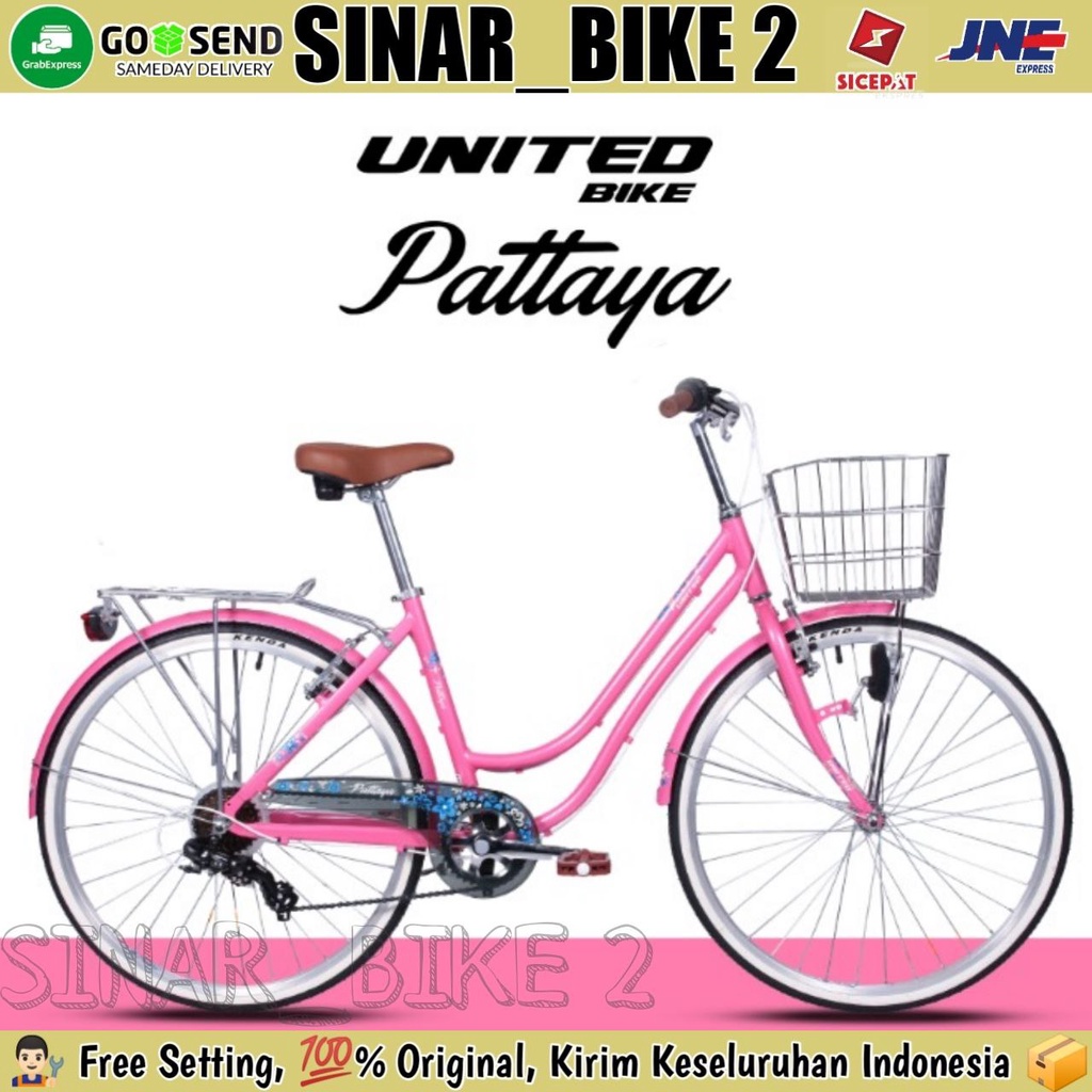 Sepeda Mini Keranjang Dewasa 26 Inch UNITED PATTAYA Alloy 7 Speed