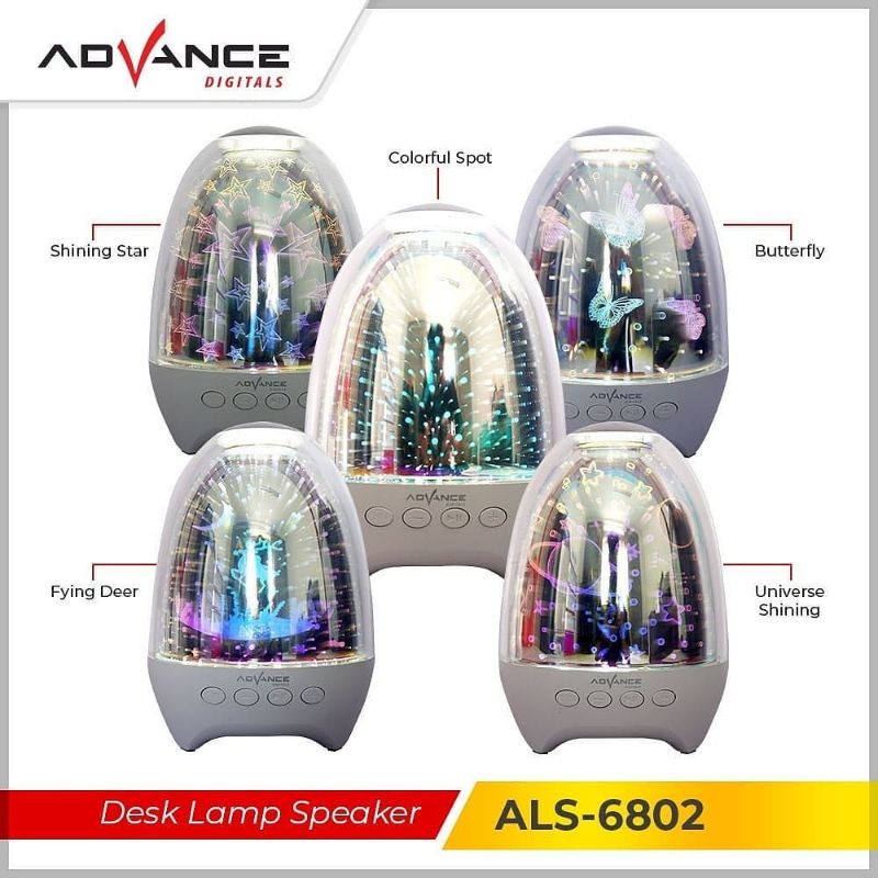 ADVANCE Pertable Speaker dgn Lampu Hias Touchscreen ADVANCE ALS 6802 / Lampu Sentuh Unik ADVANCE ALS 6802 Garansi Resmi