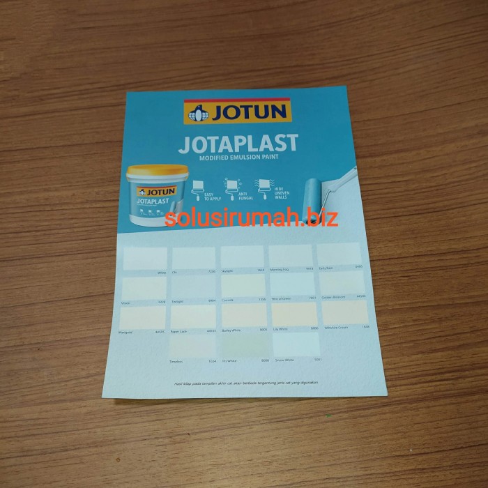 KATALOG CAT JOTUN JOTPLAST TEMBOK EMULSION KARTU WARNA 21X30CM