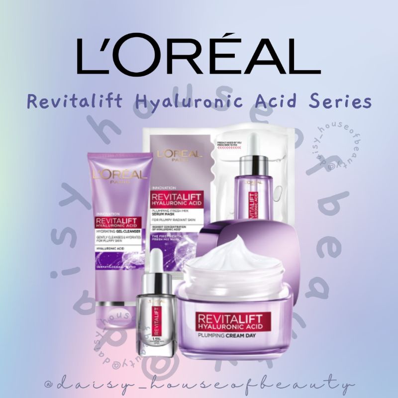 Loreal Revitalift Hyaluronic Acid Series (Gel Cleanser, Serum, Day Cream)