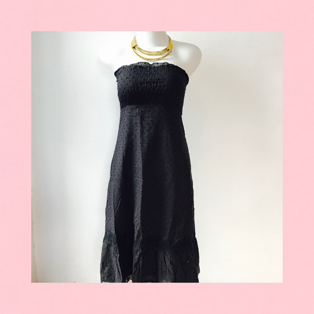dress pesta rubiah black dress