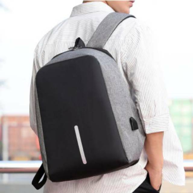 Tas Ransel USB sekolah laptop laki-laki/perempuan anti maling smart backpack daypack kualitas impor