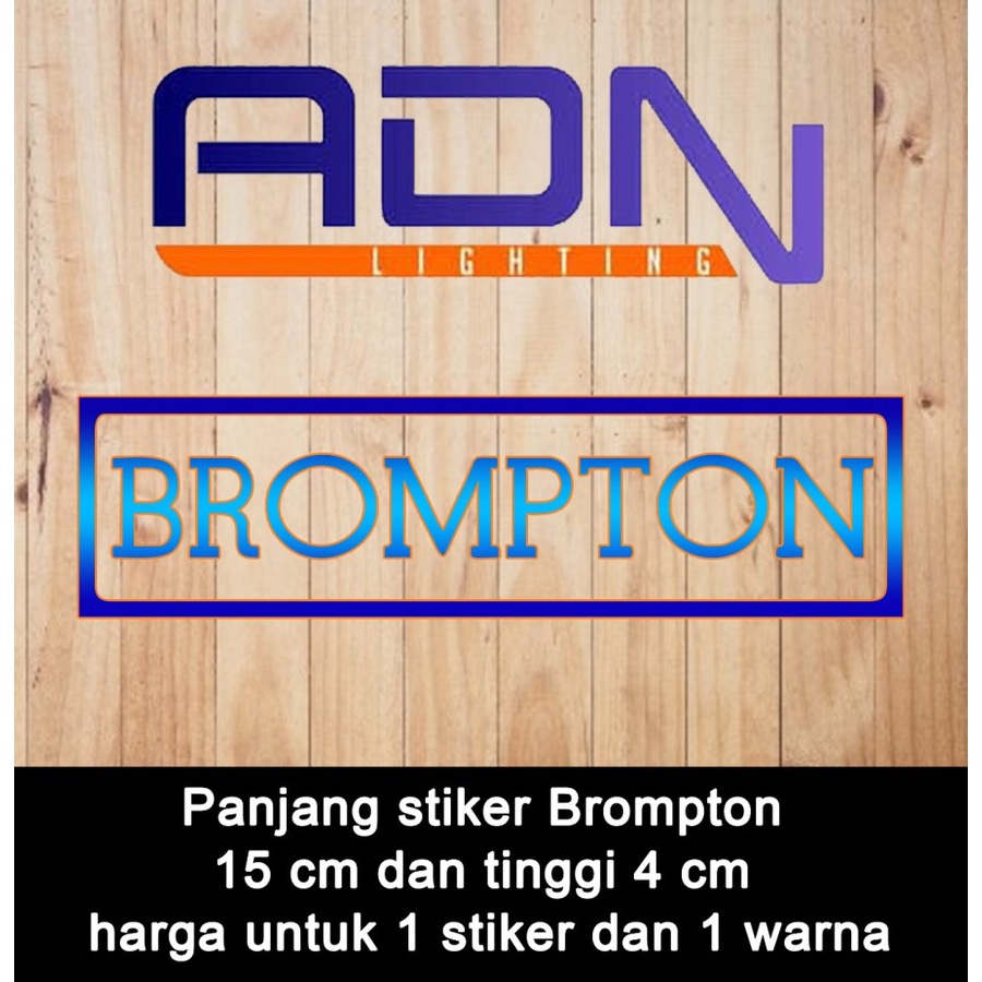 ADN.in stiker sepeda lipat BROMPNOT LOGO 15 x 4cm