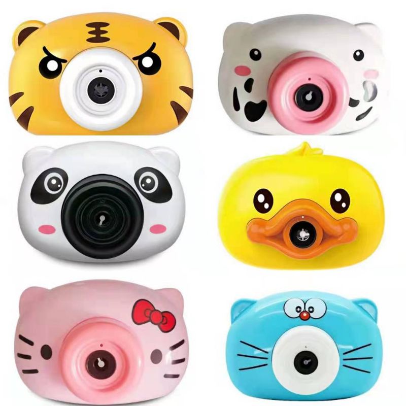 MAINAN ANAK BUBBLE CAMERA KAMERA GELEMBUNG SABUN KARAKTER SPIDERMAN HELLO KITTY DORAEMON TIGER-1