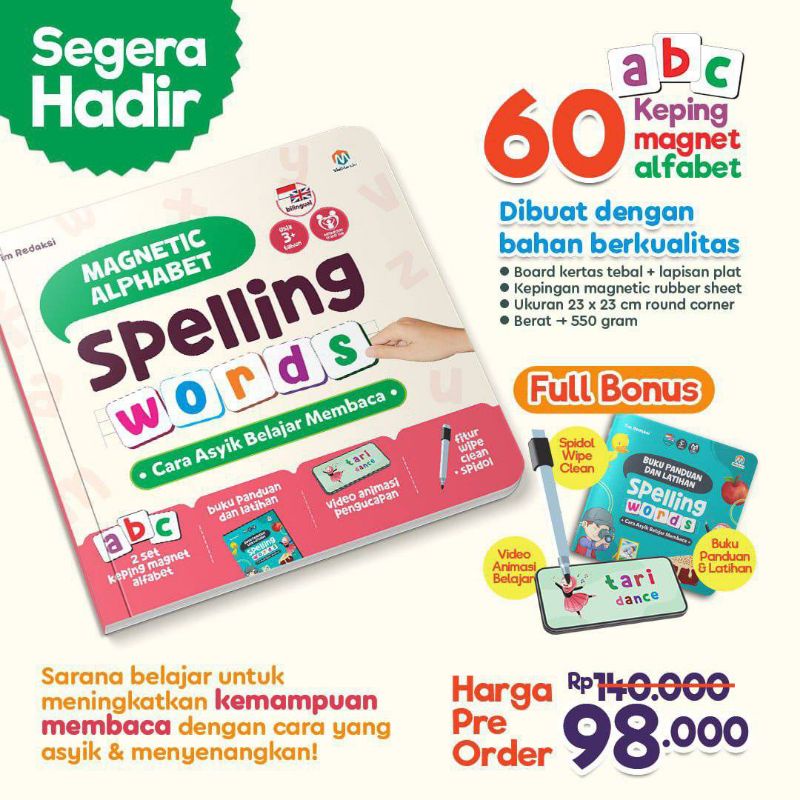 

MAGNETIC ALPHABET SPELLINV WORDS/BUKU