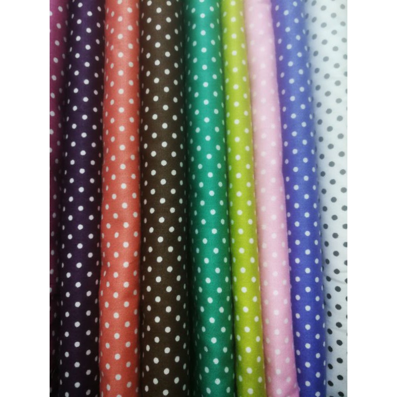 kain katun jepang motif polkadot kecil