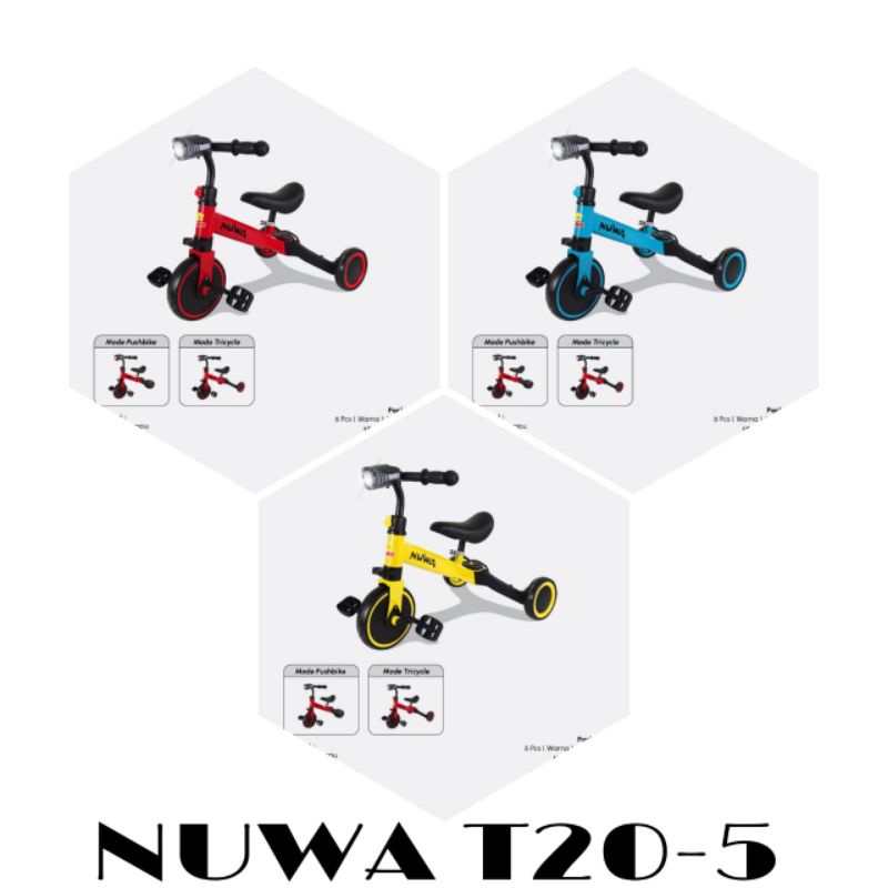 PMB Sepeda Anak Tricycle 3in1 NUWA T20-5