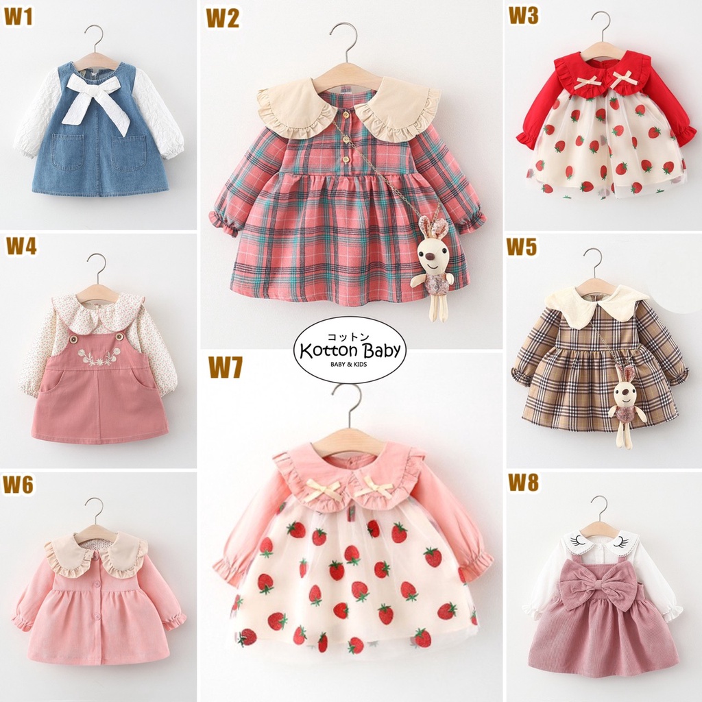 6-36bln DRESS ANAK [KUALITAS IMPOR] GAUN BAYI ELEGAN PESTA ANAK BAYI PEREMPUAN W Catalog X DA