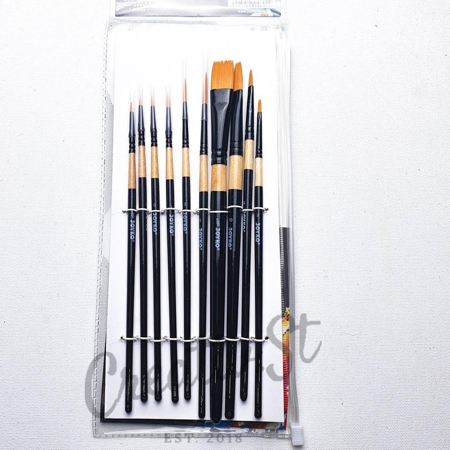 

Terlaris MRYQ9 Kuas Lukis Set Joyko BR-9 (10 Pcs kuas) Professional Artist Brush 80 Terbatas