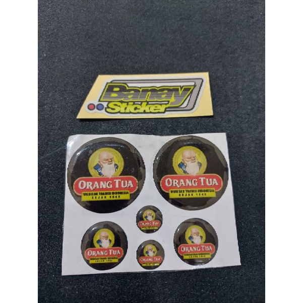 STICKER EMBLEM ORANG TUA SET TIMBUL 3D