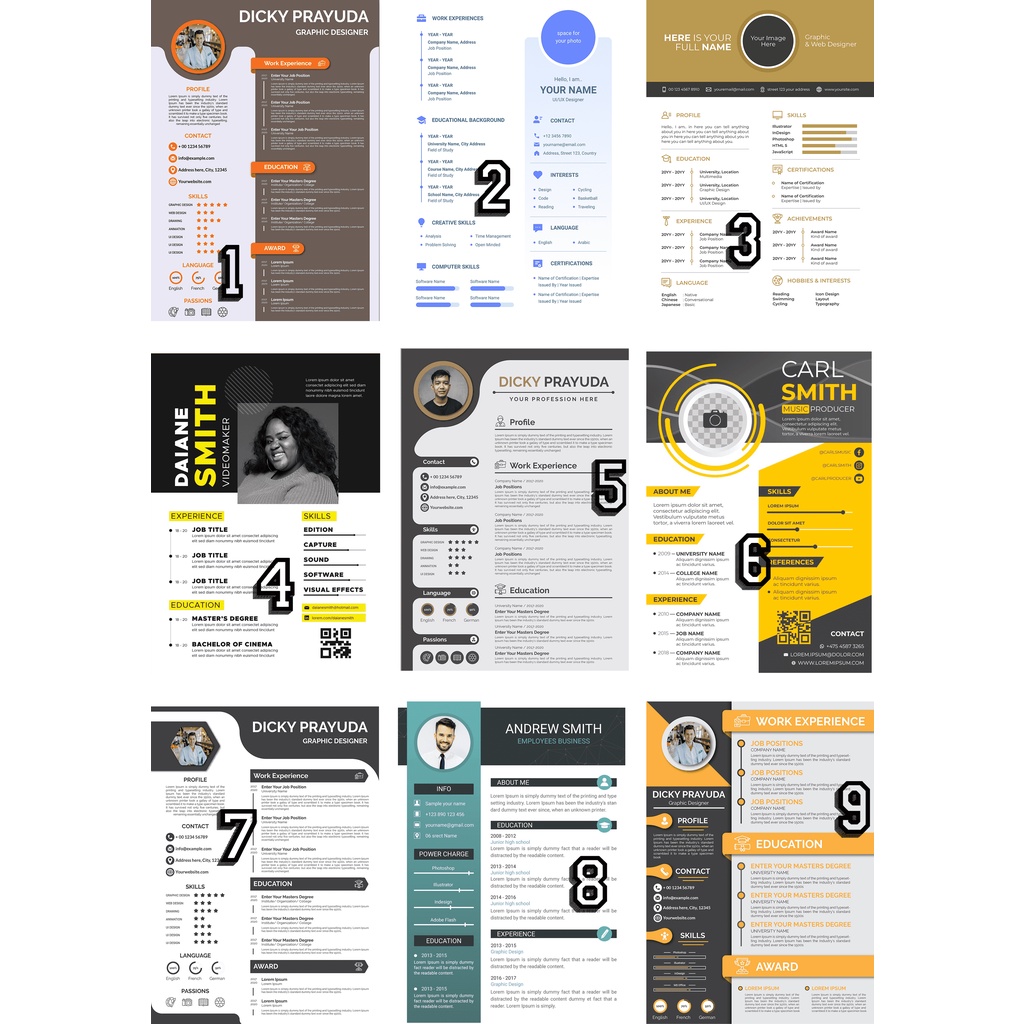 

Template Design CV (Curiculume Vitae) Yang Menarik dan Tetap Profesional