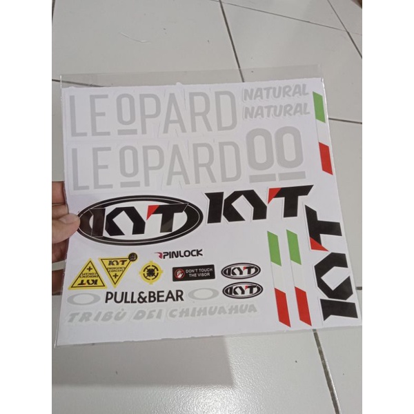 Stiker Helm KYT Full Pelengkap KYT Leopard