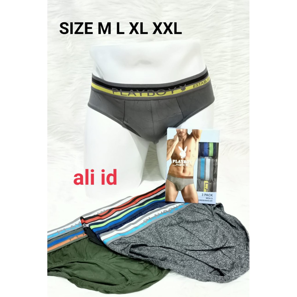 PROMO !!! 3 PCS CELANA DALAM PRIA || CELANA DALAM PLYBY || CD MEN'S BRIEF