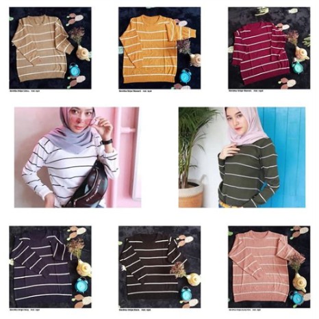 Adeline Sweater ZIA Rajut - Sweater Kaos Atasan Rajut