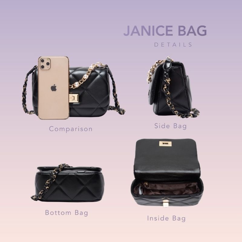 JANICE BAG JIMS HONEY ORI TAS SELEMPANG WANITA IMPORT FASHION CEWEK KOREA SLING HAND BAG FREE BOX