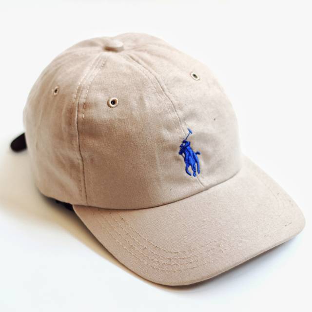 Topi baseball cap polo hat khaki cream 